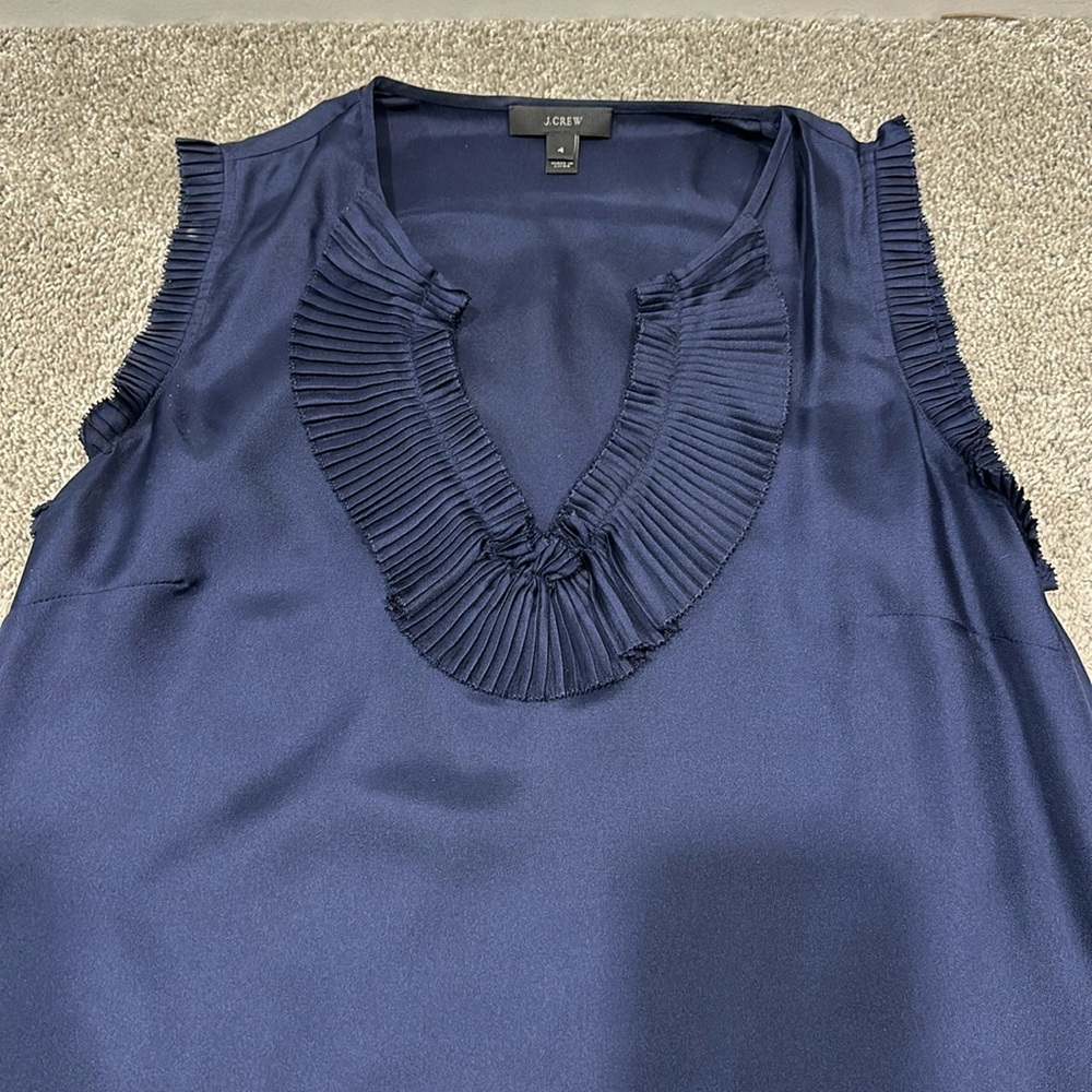 Blue j crew tank top